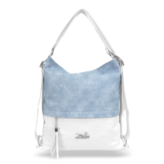 Zellia Zellia Női Válltáska/Hátizsáká Alakítható 24040 Jeans Blue-Fehér