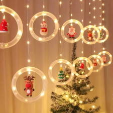 Zelux Karácsonyi LED fényfüzér karácsonyi figurákkal, melegfehér 3 méter karácsonyfa izzósor