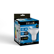Zelux Led Spot Gu10 6W 4000K izzó