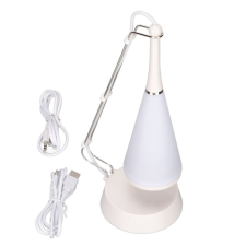  Zenés asztali lámpa BT hangszóróval, érintésvezérlés, újratölthető, 25x9cm világítás