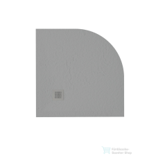 Zenon Angular Slate 80x80 cm-es negyedköríves zuhanytálca, Cemento ANG80CE kád, zuhanykabin