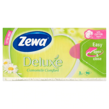 ZEWA Deluxe 3 rétegű Papír zsebkendő - Camomile Comfort 90db papírárú, csomagoló és tárolóeszköz