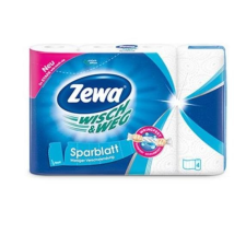 ZEWA Kéztörlő tekercses háztartási ZEWA Wisch&Weg Original Sparblatt 2 rétegű 4 tekercses higiéniai papíráru