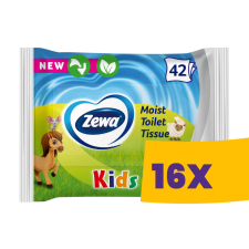 ZEWA Kids nedves toalettpapír zárható 42db-os (Karton - 16 csomag) higiéniai papíráru
