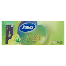 ZEWA Papír zsebkendő, 4 rétegű, 10x9 db, ZEWA "Softis", aloe balsam higiéniai papíráru