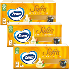 ZEWA Softis 4 rétegű Papír zsebkendő - Soft&amp;Sensitive 30x9db higiéniai papíráru