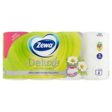 ZEWA Toalettpapír, 3 rétegű, kistekercses, 8 tekercs, ZEWA "Deluxe, kamilla higiéniai papíráru