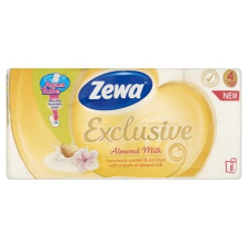ZEWA Toalettpapír, 4 rétegű, 8 tekercses, ZEWA "Exclusive", almond milk higiéniai papíráru