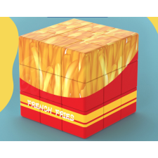  Ziina French fries 3x3 kocka Retro Kocka kreatív és készségfejlesztő