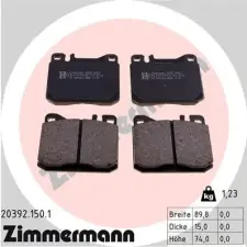 Zimmermann fékbetétkészlet, tárcsafék 20392.150.1 autóalkatrész