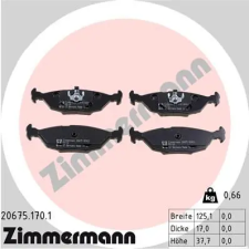 Zimmermann fékbetétkészlet, tárcsafék 20675.170.1 autóalkatrész