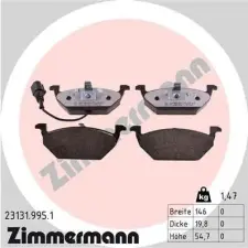 Zimmermann fékbetétkészlet, tárcsafék 23131.995.1 autóalkatrész