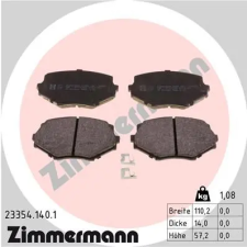 Zimmermann fékbetétkészlet, tárcsafék 23354.140.1 autóalkatrész