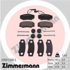 Zimmermann fékbetétkészlet, tárcsafék 23921.200.2 autóalkatrész
