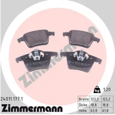 Zimmermann fékbetétkészlet, tárcsafék 24011.177.1 autóalkatrész