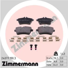 Zimmermann fékbetétkészlet, tárcsafék 24077.190.3 autóalkatrész