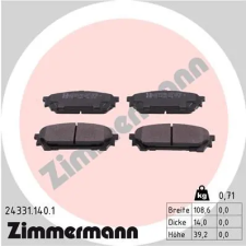 Zimmermann fékbetétkészlet, tárcsafék 24331.140.1 autóalkatrész