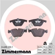 Zimmermann fékbetétkészlet, tárcsafék 24688.200.1 autóalkatrész