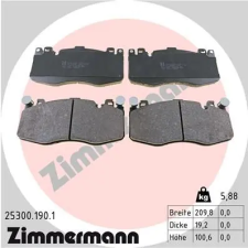 Zimmermann fékbetétkészlet, tárcsafék 25300.190.1 fékbetét