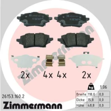 Zimmermann fékbetétkészlet, tárcsafék 26153.160.2 fékbetét