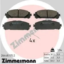 Zimmermann fékbetétkészlet, tárcsafék 26448.175.2 fékbetét