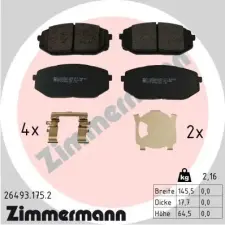 Zimmermann fékbetétkészlet, tárcsafék 26493.175.2 fékbetét