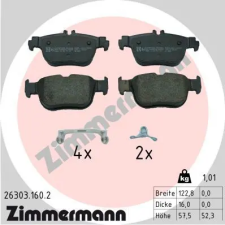 Zimmermann fékbetétkészlet, tárcsafék ZIMMERMANN 26303.160.2 autóalkatrész