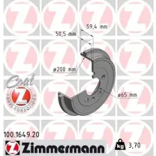 Zimmermann fékdob 100.1649.20 autóalkatrész