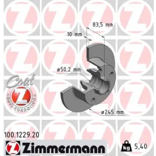Zimmermann féktárcsa 100.1229.20 autóalkatrész