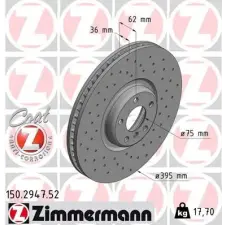 Zimmermann féktárcsa 150.2947.52 autóalkatrész