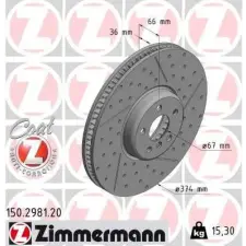 Zimmermann féktárcsa 150.2981.20 autóalkatrész