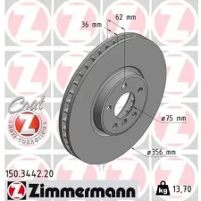 Zimmermann féktárcsa 150.3442.20 autóalkatrész