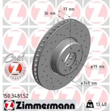 Zimmermann féktárcsa 150.3481.52 autóalkatrész