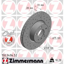 Zimmermann féktárcsa 150.3494.52 autóalkatrész