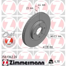 Zimmermann féktárcsa 250.1362.20 autóalkatrész