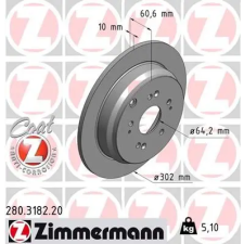 Zimmermann féktárcsa 280.3182.20 autóalkatrész