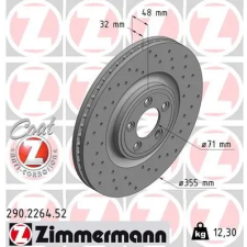 Zimmermann féktárcsa 290.2264.52 autóalkatrész