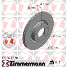 Zimmermann féktárcsa 370.3077.20 autóalkatrész