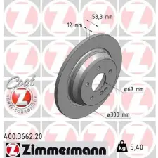 Zimmermann féktárcsa 400.3662.20 autóalkatrész