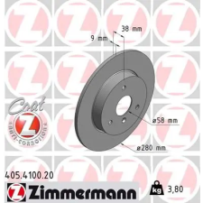 Zimmermann féktárcsa 405.4100.20 autóalkatrész