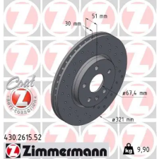Zimmermann féktárcsa 430.2615.52 autóalkatrész