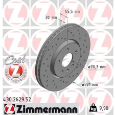 Zimmermann féktárcsa 430.2629.52 autóalkatrész