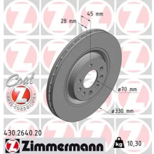 Zimmermann féktárcsa 430.2640.20 autóalkatrész