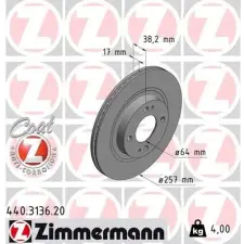 Zimmermann féktárcsa 440.3136.20 autóalkatrész
