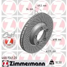 Zimmermann féktárcsa 460.1561.20 autóalkatrész