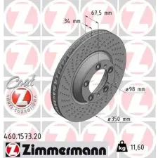 Zimmermann féktárcsa 460.1573.20 autóalkatrész