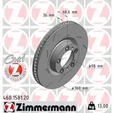 Zimmermann féktárcsa 460.1581.20 autóalkatrész