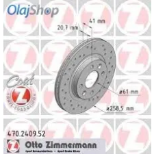 Zimmermann féktárcsa 470.2409.20 féktárcsa