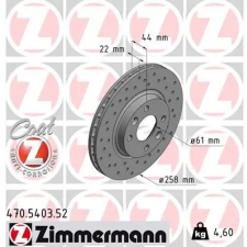 Zimmermann féktárcsa 470.5403.52 autóalkatrész