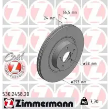 Zimmermann féktárcsa 530.2458.20 autóalkatrész